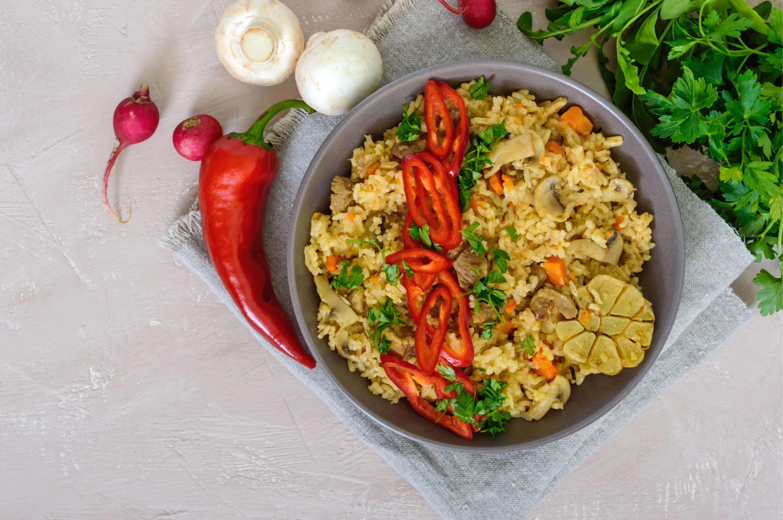 Moong Dal Khichdi with Roasted Vegetables