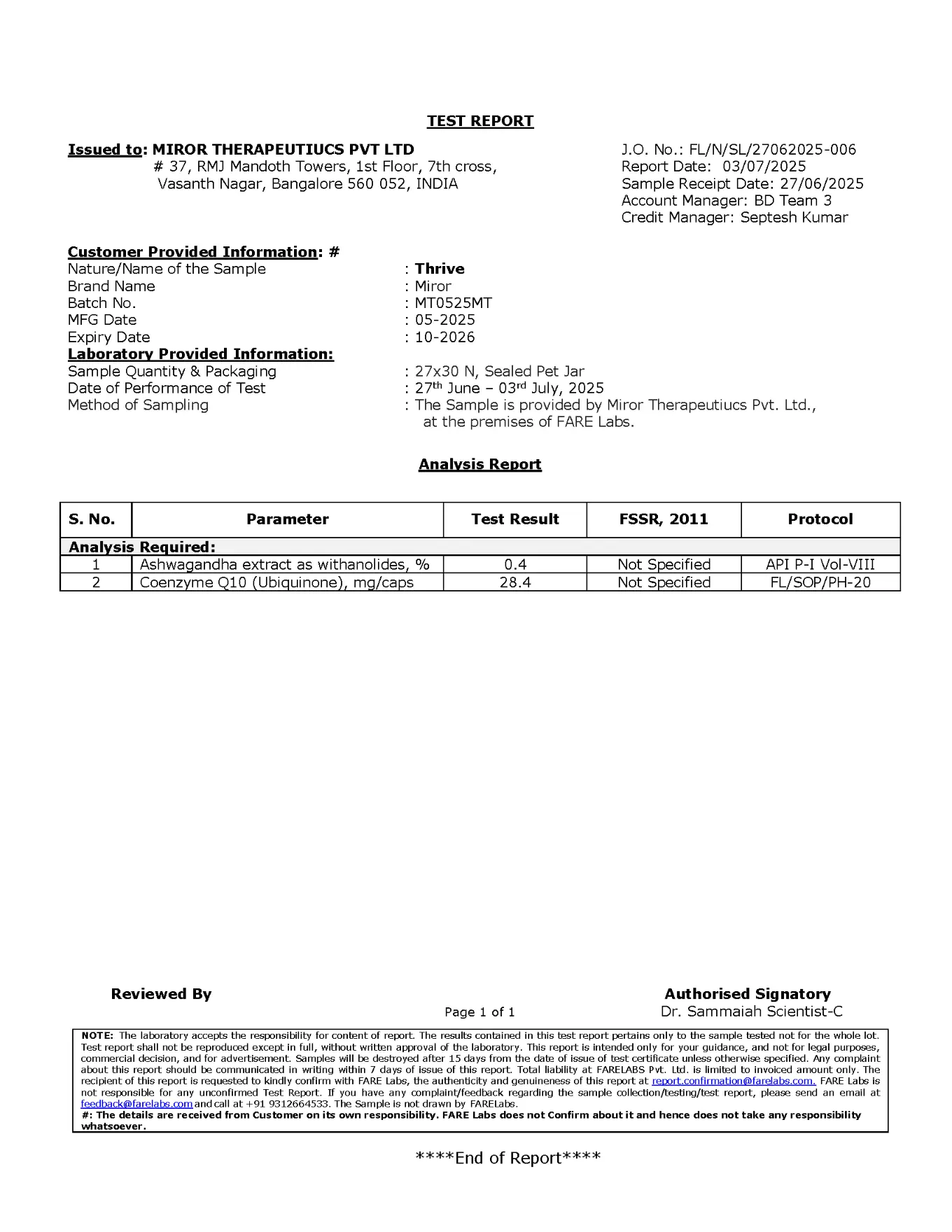 COA 1